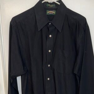 Cambridge Classics Men's Black Button Down Shirt